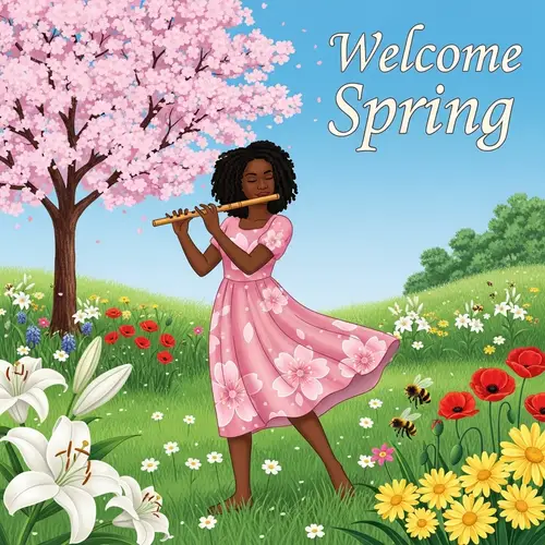 Welcoming Spring: Joyful Beat in Nature's Symphony