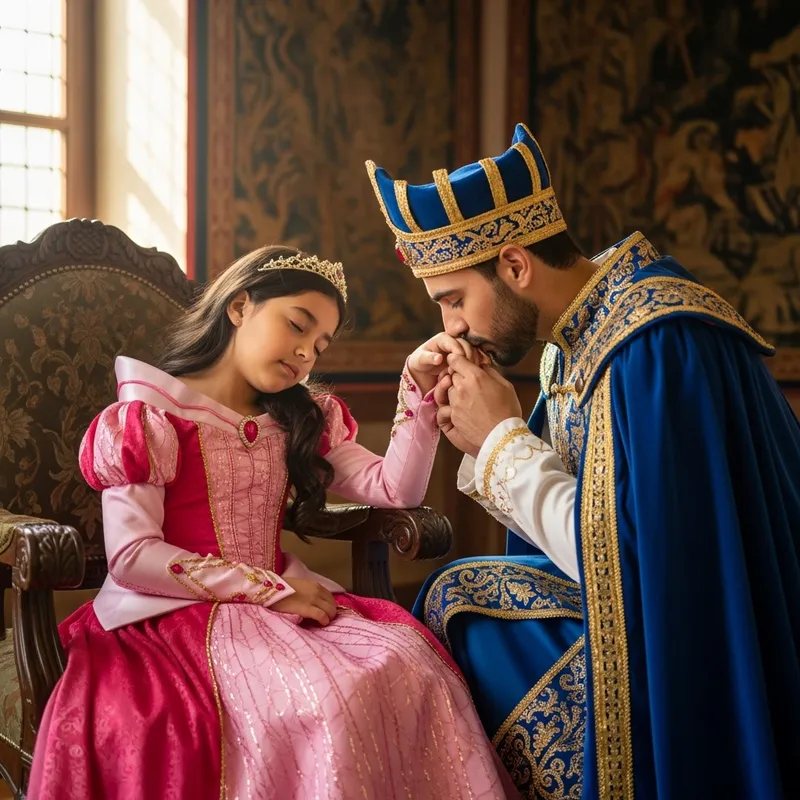 Sleeping Beauty Kissed by Prince | Enchanting Moment of Love