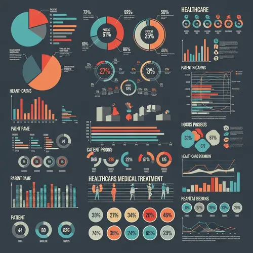 Healthcare Data Infographic: Patient Demographics & Treatment Stats