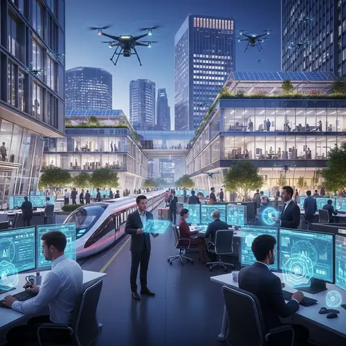 Futuristic Corporation: High-Tech Buildings, Drones & AI