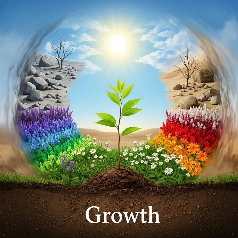 Nature's Transformative Power: Growth Illustration