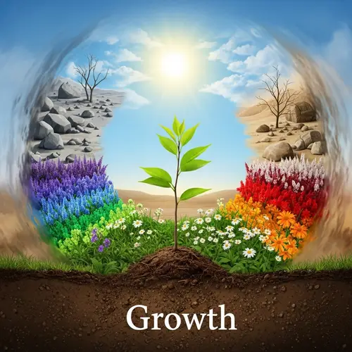 Illustration of Growth: Transformative Power of Nature