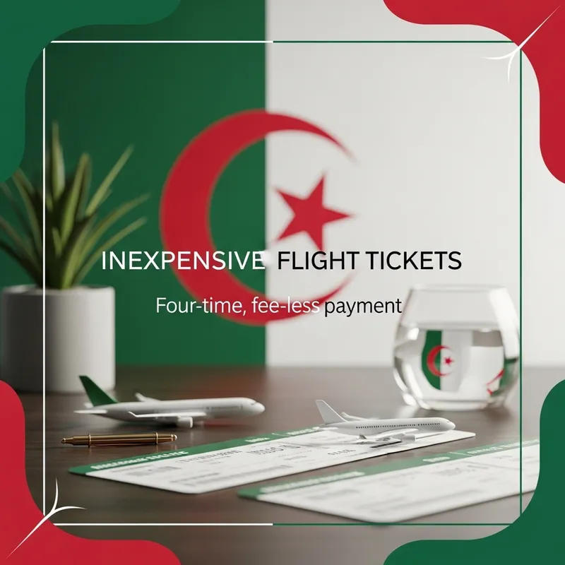 Luxury Plane Tickets to Algeria | Inspiring Flag Theme, 4x Payment, Low Fees