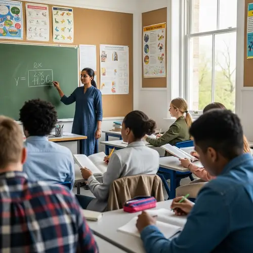 Engaging Classroom Scene with Diverse Students and Dynamic Teaching