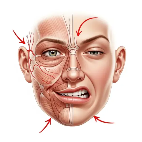 Facial Paralysis Medical Illustration
