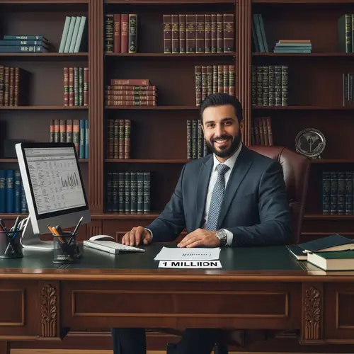 Successful Middle-Eastern Accountant in Luxurious Office