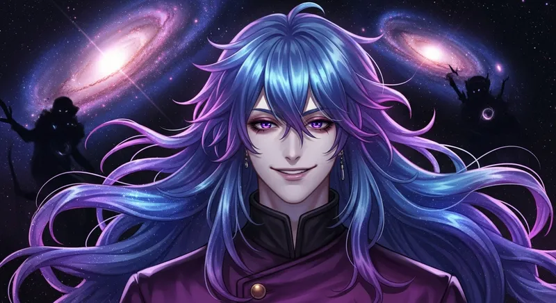 Cosmic Anti-Hero with Galaxy Hair | League of Legends Art