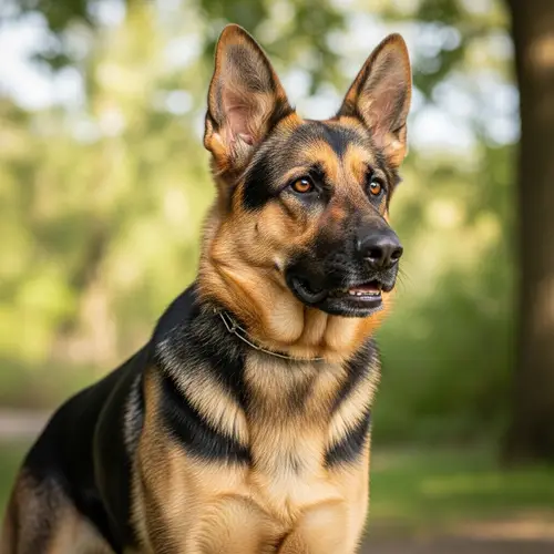 Detailed German Shepherd Dog Image | Strong Build, Medium Size