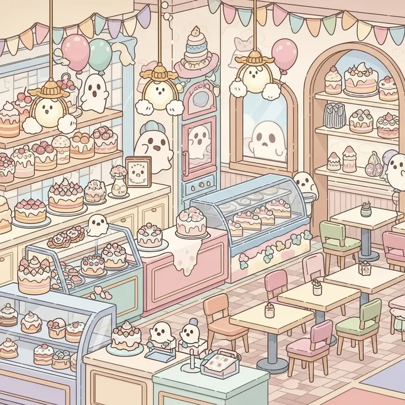 Aesthetic Ghost Pastry & Cake Cafe | Birthday Venue in 2D