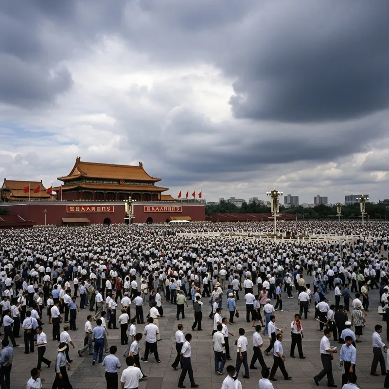 Tiananmen Square June 4, 1989 Historical Scene Tiananmen Square June 4, 1989 Historical Scene