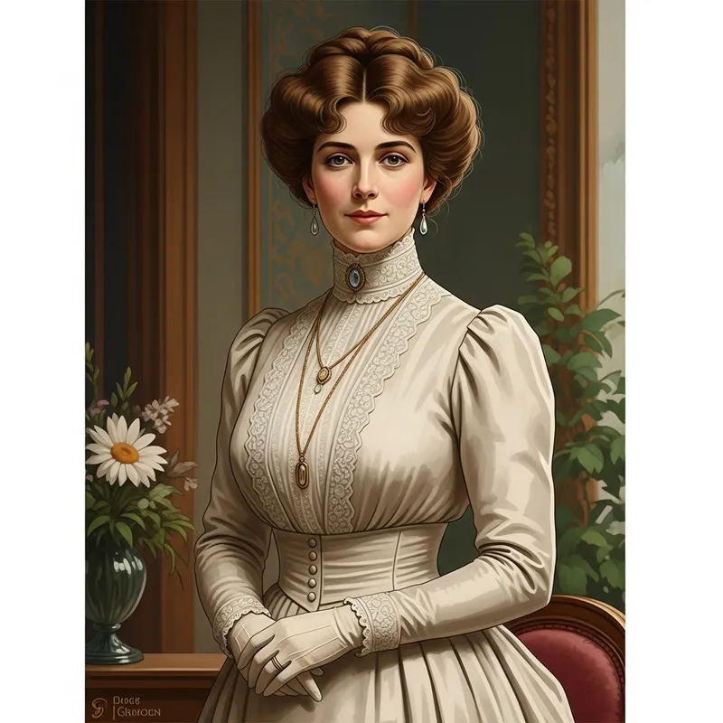 Elegant Edwardian Woman Portrait Elegant Edwardian Woman Portrait