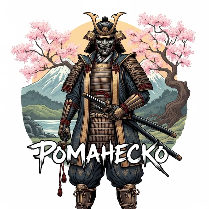 Super-Detailed Samurai Warrior in Traditional Japanese Attire