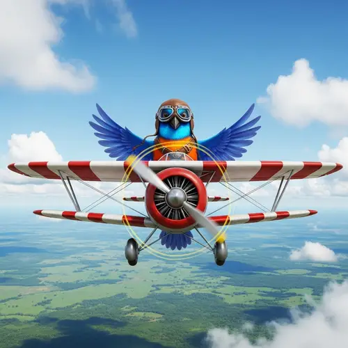 A Bird Flying an Airplane: Aviator Adventures