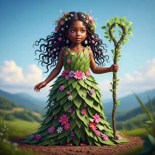 Black Girl as Mother Nature: Serene Power of Nature Capture