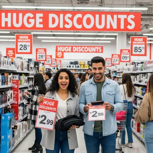 Best Discounts at Busy Store | Variety of Goods & Excited Shoppers