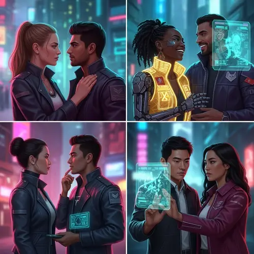 Futuristic Open Relationships in Cyberpunk City - Societal Shift