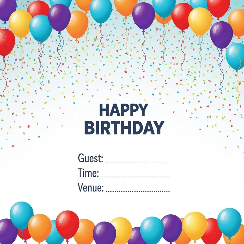Invitation Card for Birthday Celebration Invitation Card for Birthday Celebration