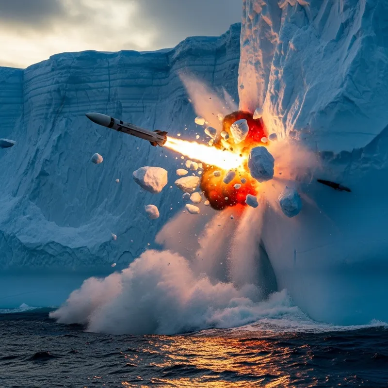 Missile Shattering Iceberg Visual Missile Shattering Iceberg Visual
