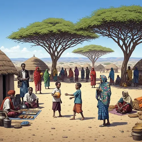 Historical Scene of Somali Daily Life in 1991