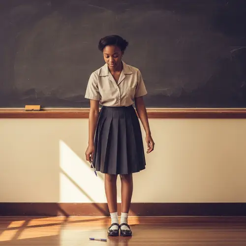 Vintage School Portrait of Young Black High School Girl