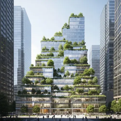 Innovative Green Design: Futuristic City Building