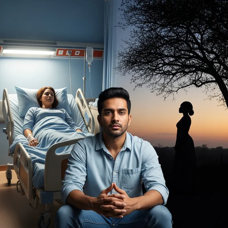 Man's Emotional Dilemma in Hospital Room & Tempting Shadows