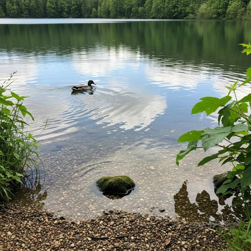 Agua: Tranquil Landscape with a Serene Lake Agua: Tranquil Landscape with a Serene Lake