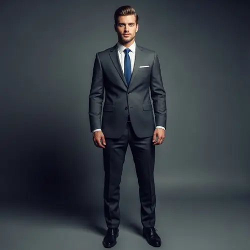 Strikingly Handsome Caucasian Man in Professional Attire