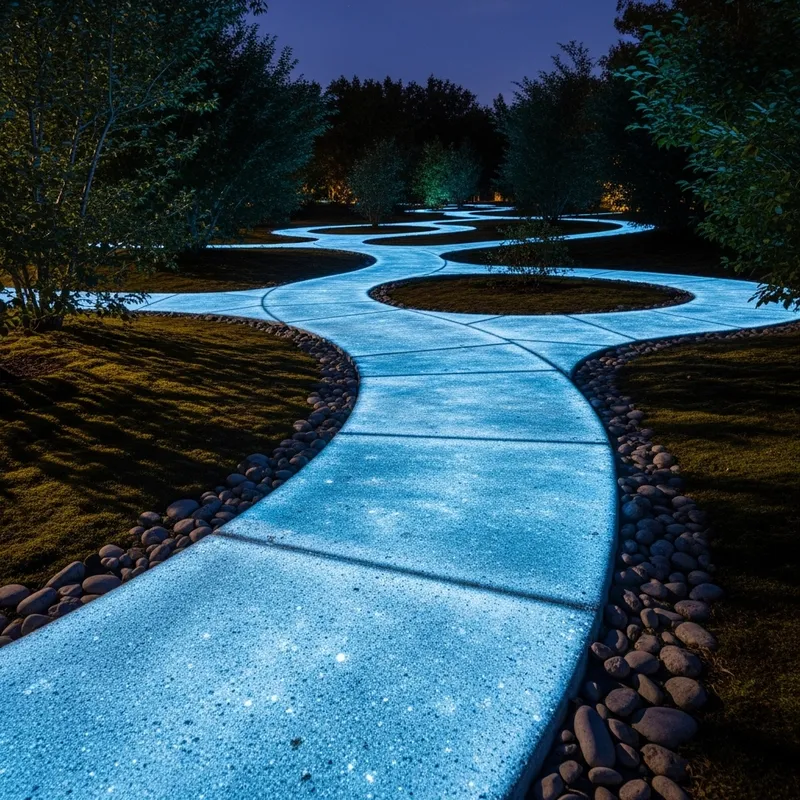 Illuminate Your Path with Photoluminescent Concrete