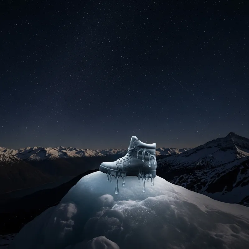 Shoe Melting on Alaska Night