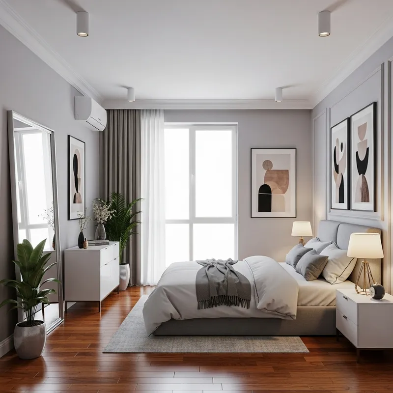 Modern 15 Sqm Bedroom Design | Stylish Furniture & Natural Light