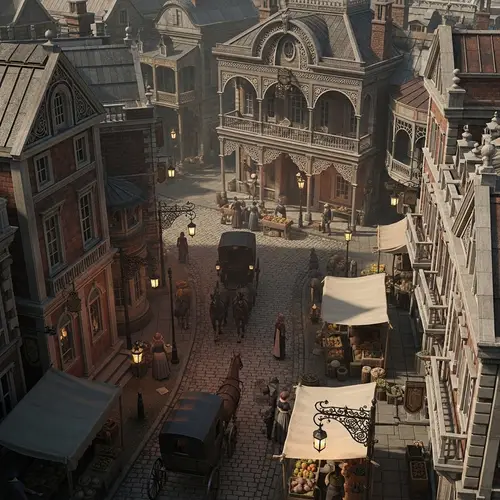 18th-Century Victorian Town | Intricate Architectural Designs