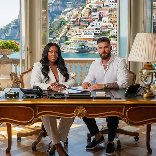 Luxurious Amalfi Coast Business Duo | Professional African American Woman & White Husband