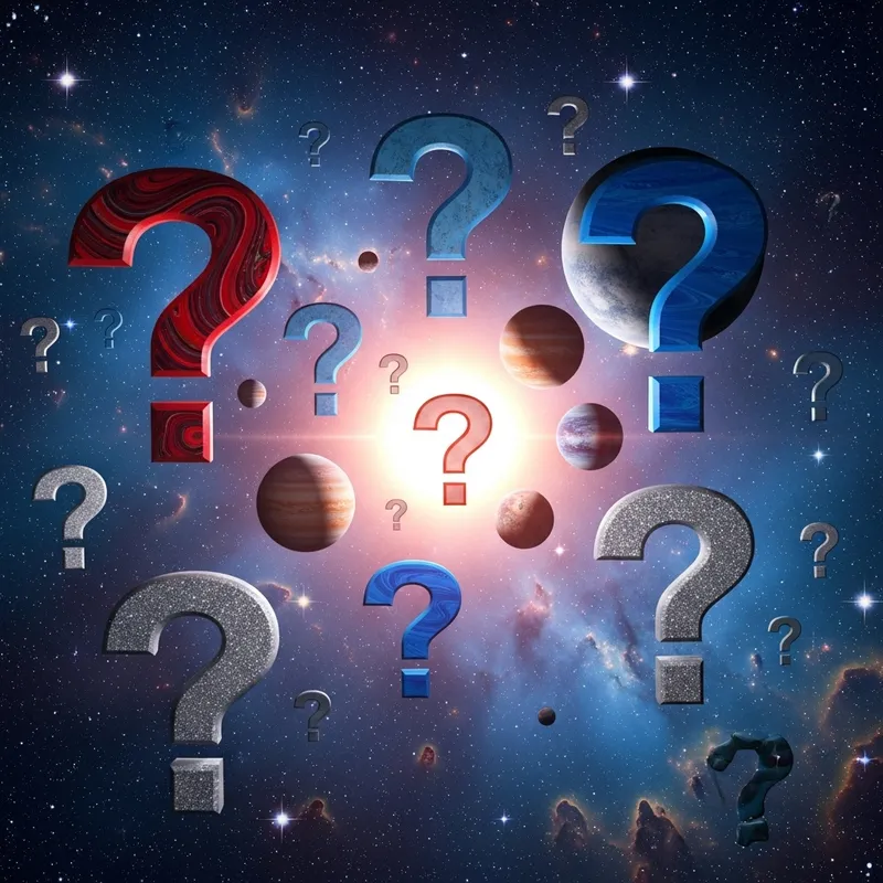 Exploring Space: Question Marks Replace Planets