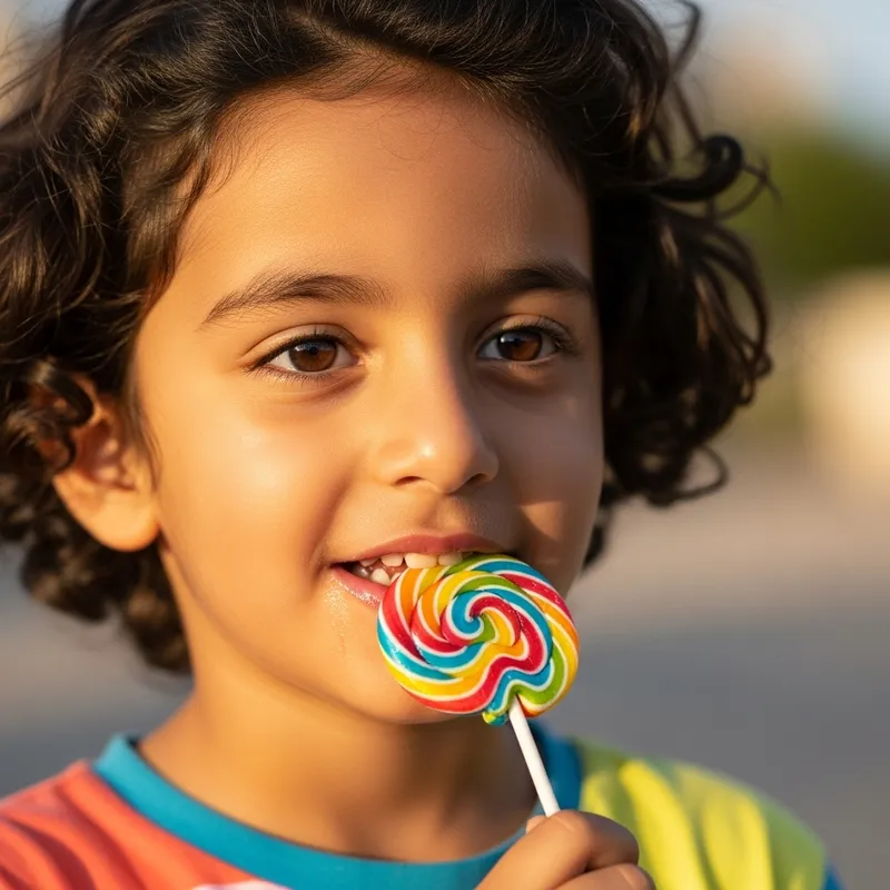 Cute Child with Lollipop | Sweet Image Moment