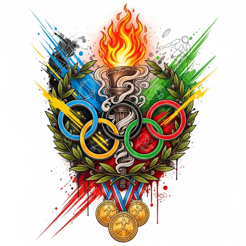 Stunning Olympic Tattoo Designs for Sports Fans