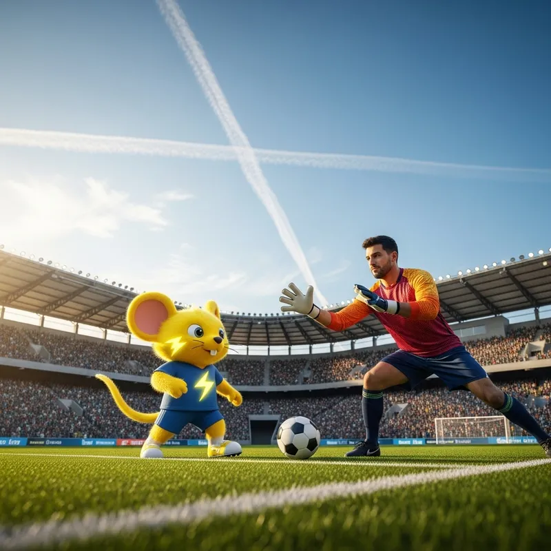 Pikachu vs Memo Ochoa: Electric Type Rodent Soccer Match Pikachu vs Memo Ochoa: Electric Type Rodent Soccer Match