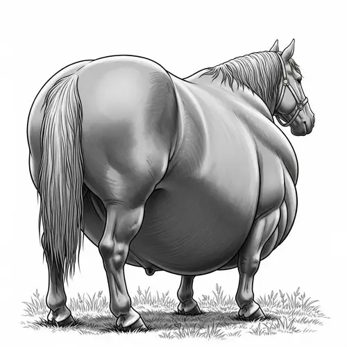 Colossal Obese Horse w/ Unusual Silhouette