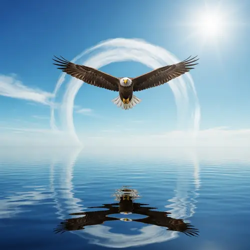 Symbol of Freedom: Majestic Eagle Soaring in Vast Sky