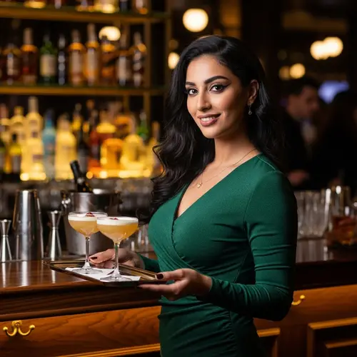 Chic Middle-Eastern Woman at Bar | Nightlife Hospitality