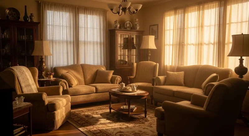 Cozy Vintage Living Room Captured in Monet Style | Fine Art Photography