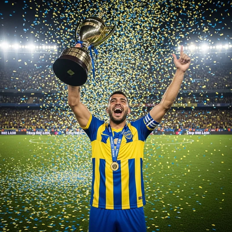 Changuito Zeballos Celebrates Boca's Libertadores Victory