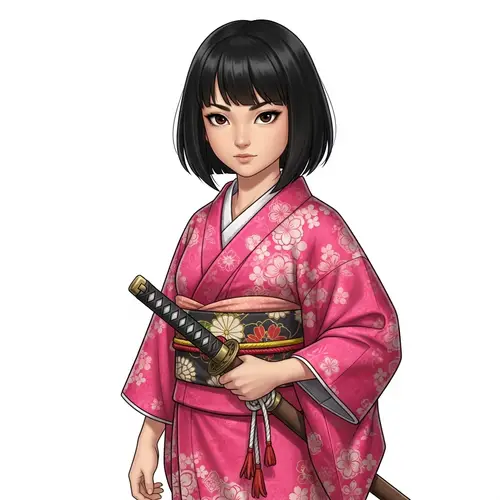 Unique Teenage Girl Character with Determination and Martial Arts Skills