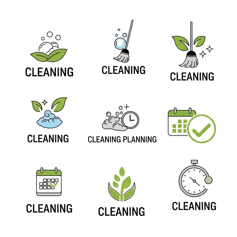 Creative Minimal Non Profit Cleaning & Planning Logos in Vector