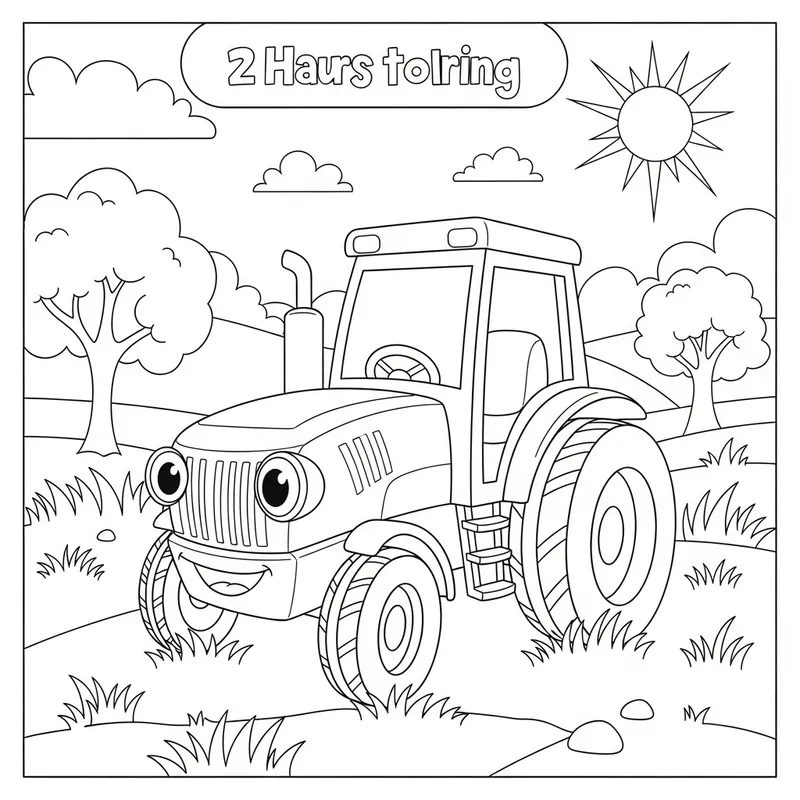 Tractor Coloring for 2-Year-Olds Tractor Coloring for 2-Year-Olds