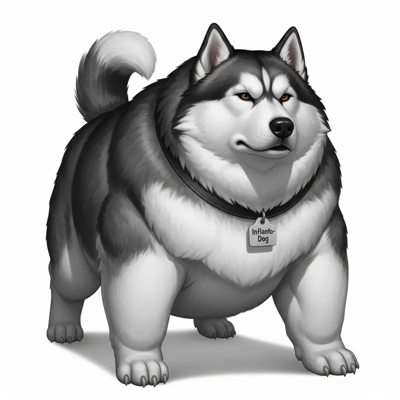 Feral 'Inflato-Dog': Massive Husky in Wild Contrasts