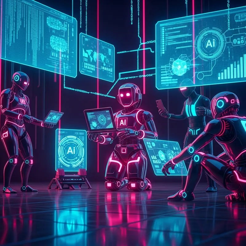 Dynamic AI Illustration | Futuristic Technology Visuals