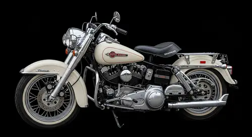 1955 Harley-Davidson Duo-Glide Motorcycle - Vintage Design Details