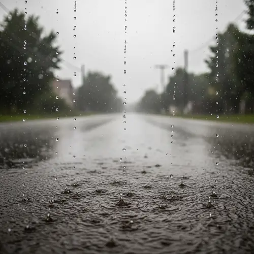 Tranquil Rainfall Scene: Moody and Dramatic Atmosphere