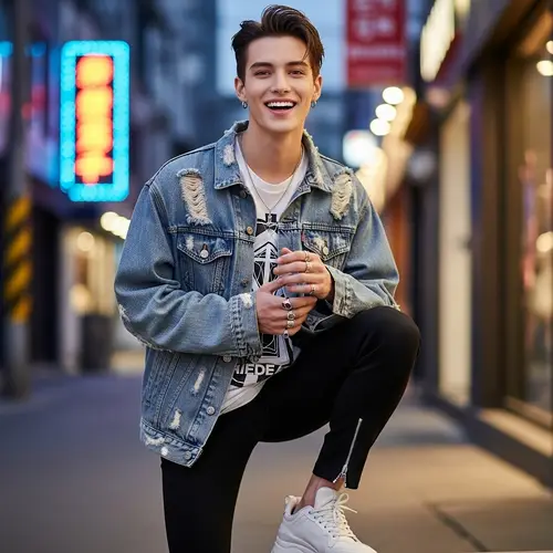 Handsome East Asian Man: K-Pop Style Icon